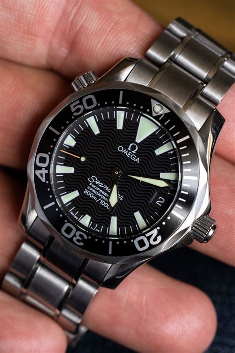 omega seamaster 36mm on wrist.